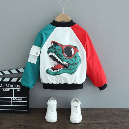 Children's Coat 2-14Y Boys' Spring Autumn Zip Jacket Kids's Windbreaker Tops Baseball Jacket