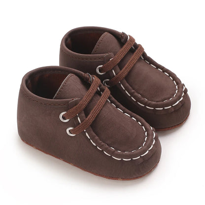 Classic Casual  Baby Shoes for Boys 0-1 Year Old Lace-Up Spring Autumn Soft Sole Comfortable Casual Walking Shoes