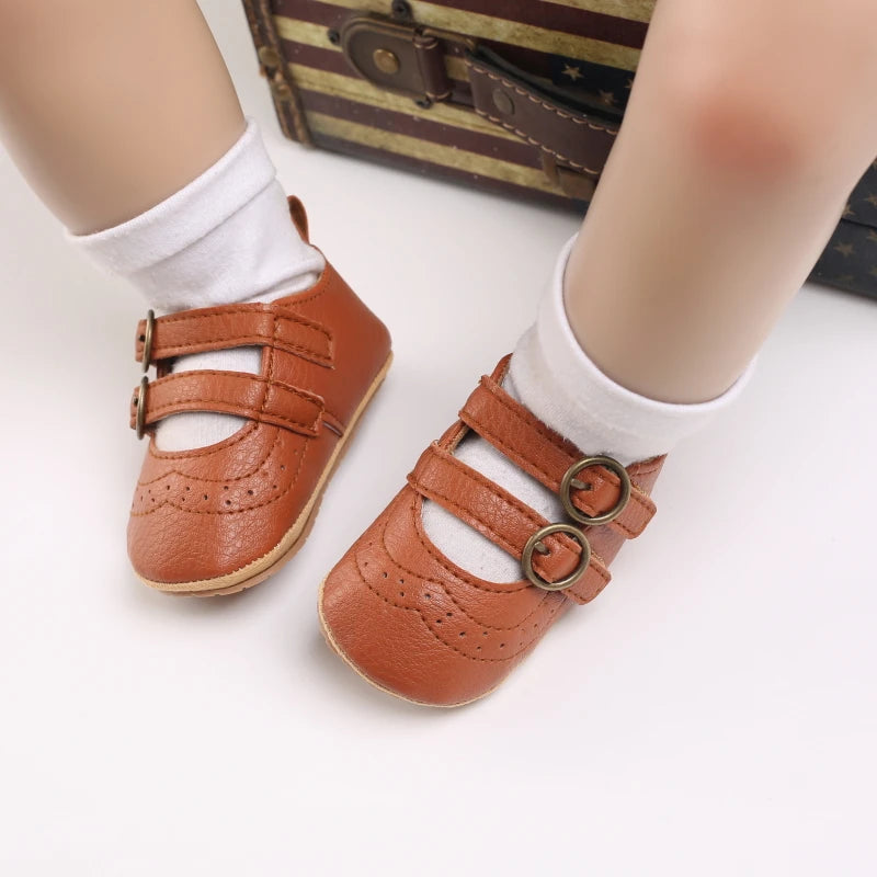 New Baby Girl Shoes Fashion Flower Flats Non-slip Newborn Toddler First Walkers Formal Sandals