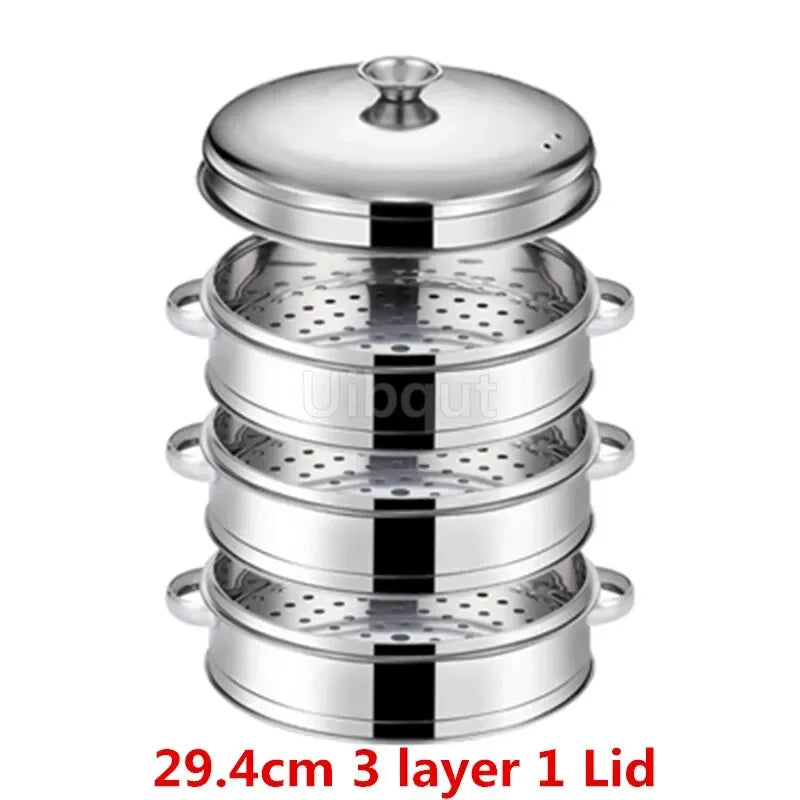 Stainless Steel Pot Steamer Rice Cooker Food Steaming Grid with Double Ear Drain Basket Kitchen Cooking bamboo steamer cooker