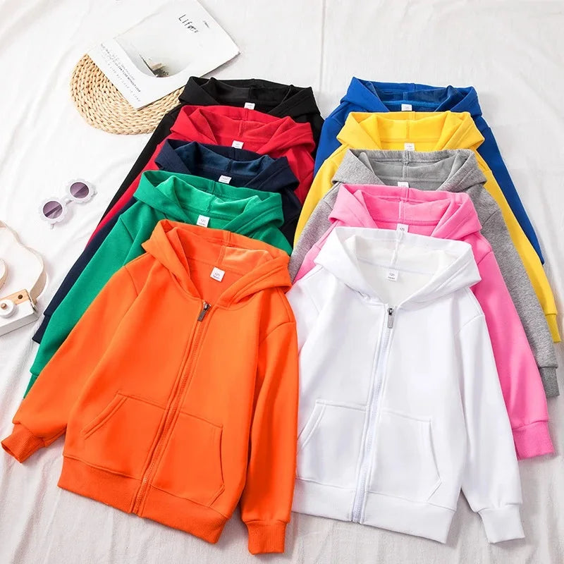 Kids Hoodies Boys Girls Children Sweatshirt Clothes Child Zipper Hoodie Customize Kid Casual Wear Outerwear Hoody Sportswear