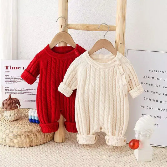Baby Spring Clothes, Sweaters, Knitwears, Baby Girl's One-Piece Jumpsuit, Newborn Crawling Clothes, Spring & Fall Princess Outing Clothes