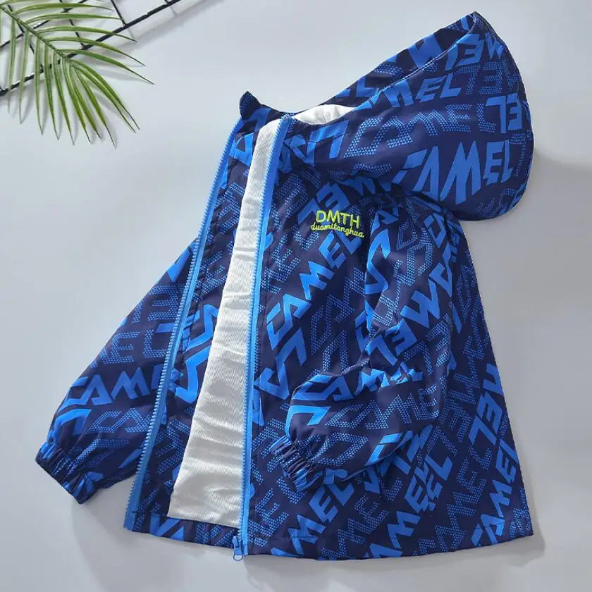 2023 Teenager Girls Jacket Fashion Casual Gradient Hooded Coat Boys Blazer Spring Autumn Windproof Sweet Coats Windbreaker