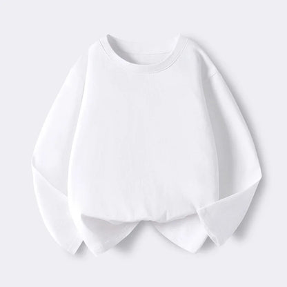 Girls Boys Long Sleeve T-Shirts Casual Kids Pure Cotton O-neck Solid Tee Tops Spring Blouse T Shirt for Teens Girl Clothes 3-14Y