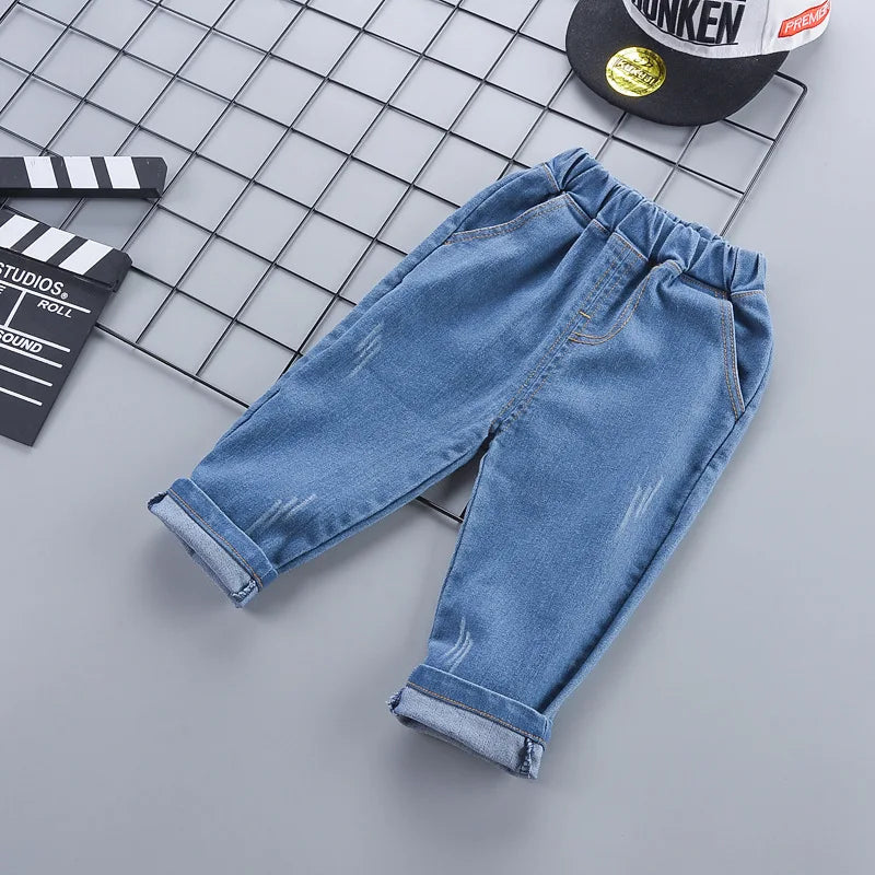 New  Baby Boys Clothes Suit Spring Autumn Infant Outfits Children Shirt Jeans 2Pcs/Sets Toddler Casual Costume Kids Tracksuits