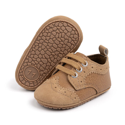 Baby Boys Girls Shoes Fashion T-strap Spring Autumn Retro Leather Casual Walking Shoes Rubber Soft Anti-slip Sole First Walkers