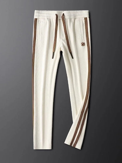 Men's casual sports suit 2025 autumn and winter new cotton bee sweater jacket pants two-piece set