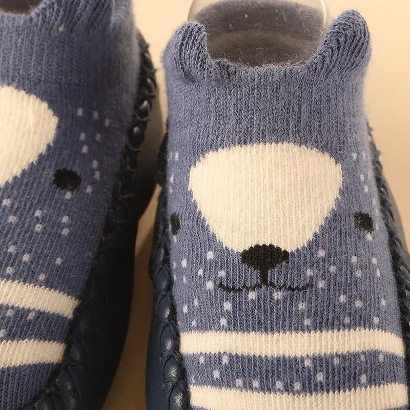 Baby Socks Slippers With Rubber Soles Girl Boy Infant Newborn Children Floor Socks Shoes Anti Slip Soft Sole Toddlers Indoor