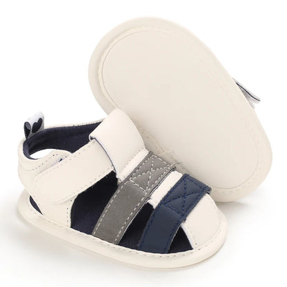 Baby Shoes For Boys and Girls Aged 0-1 In Summer With Perforated Sandals and Non Slip Soft Soles For Learning To Walk