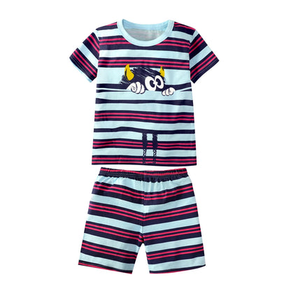 Girls Cool Panda Home Clothes Kids Cartoon Priting Pajamas Children Monster Dinosaur Sleepwear Unicorn Pijama For 2-12 Years