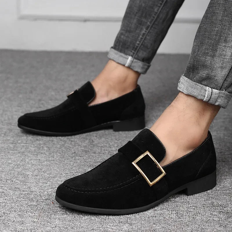 Casual Leather Shoes for Men Luxury Suede Men's Dress Shoes Designer Formal Party Wedding Shoes Work Social Business Men Loafers