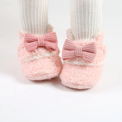 Baby Booties for Boys Girls with Soft Lining Non Slip Gripper Newborn Infant Slipper Socks Toddler First Walker Crib Shoes 0-18