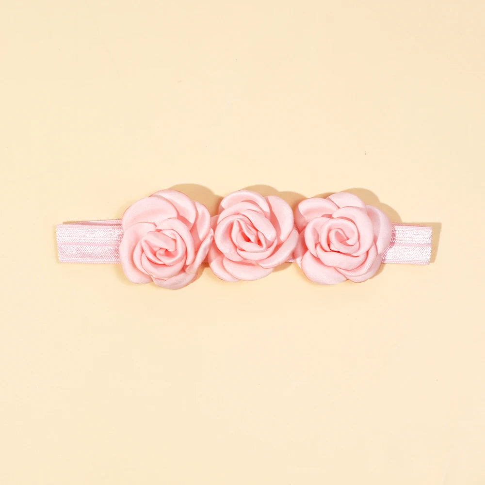 Baby Accessories For Newborn Toddler Kids Baby Girl Boy Headband Solid Chiffon Flower Hairband Princess Elastic Kids Headwear