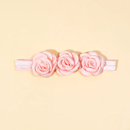 Baby Accessories For Newborn Toddler Kids Baby Girl Boy Headband Solid Chiffon Flower Hairband Princess Elastic Kids Headwear