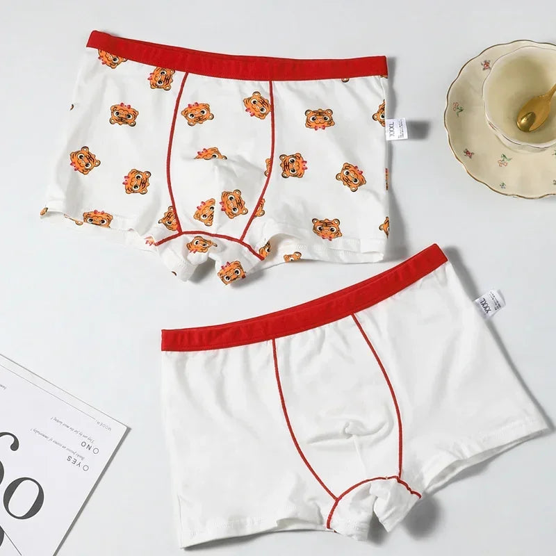 5PCSChildren's underwear, soft cotton for boys, boys' flat shorts, cartoon summer thin boys' four-cornered baby underpants
