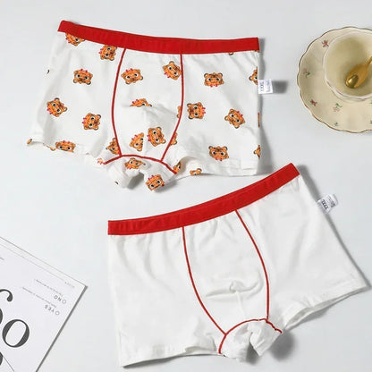 5PCSChildren's underwear, soft cotton for boys, boys' flat shorts, cartoon summer thin boys' four-cornered baby underpants
