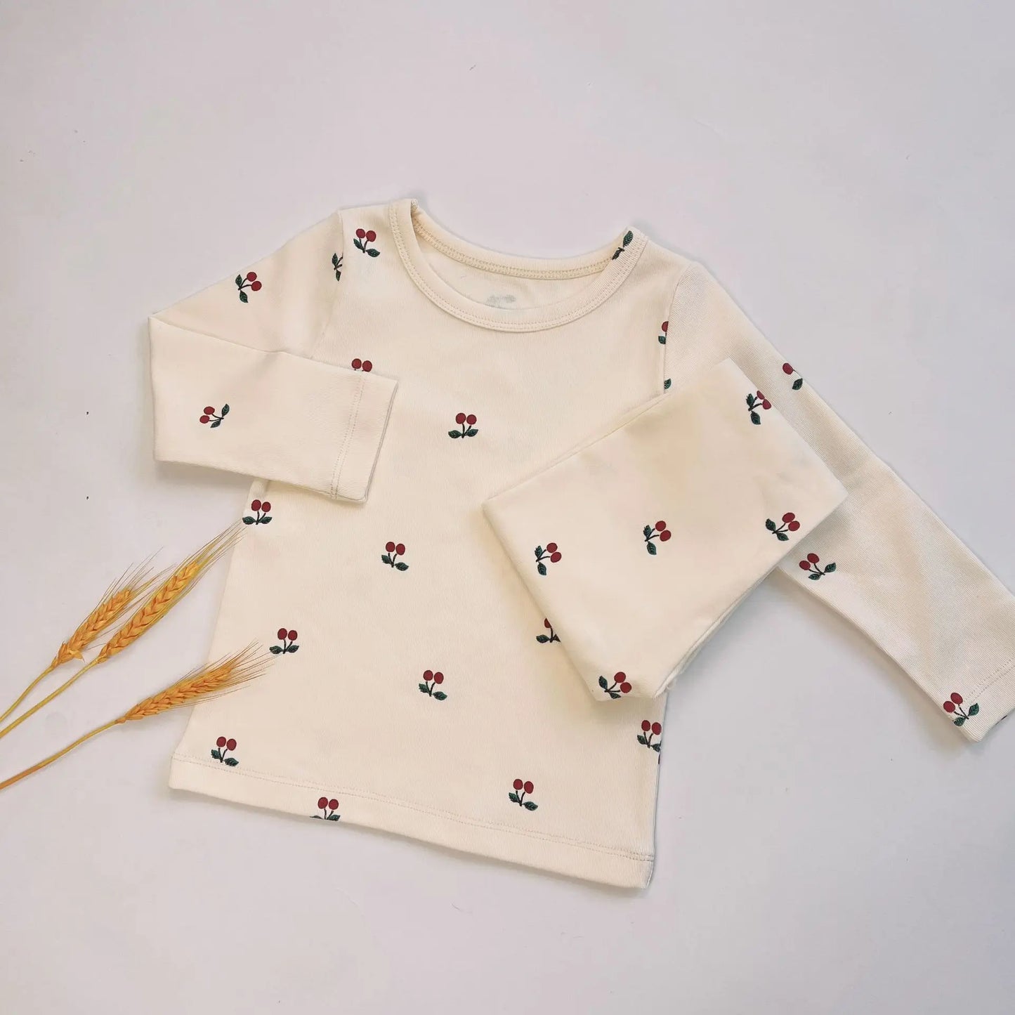 Baby Pajamas Casual Home Clothes Children's Clothing Cherry Lemon Flowers Pajama Baby Infant Autumn Spring Winter 2022