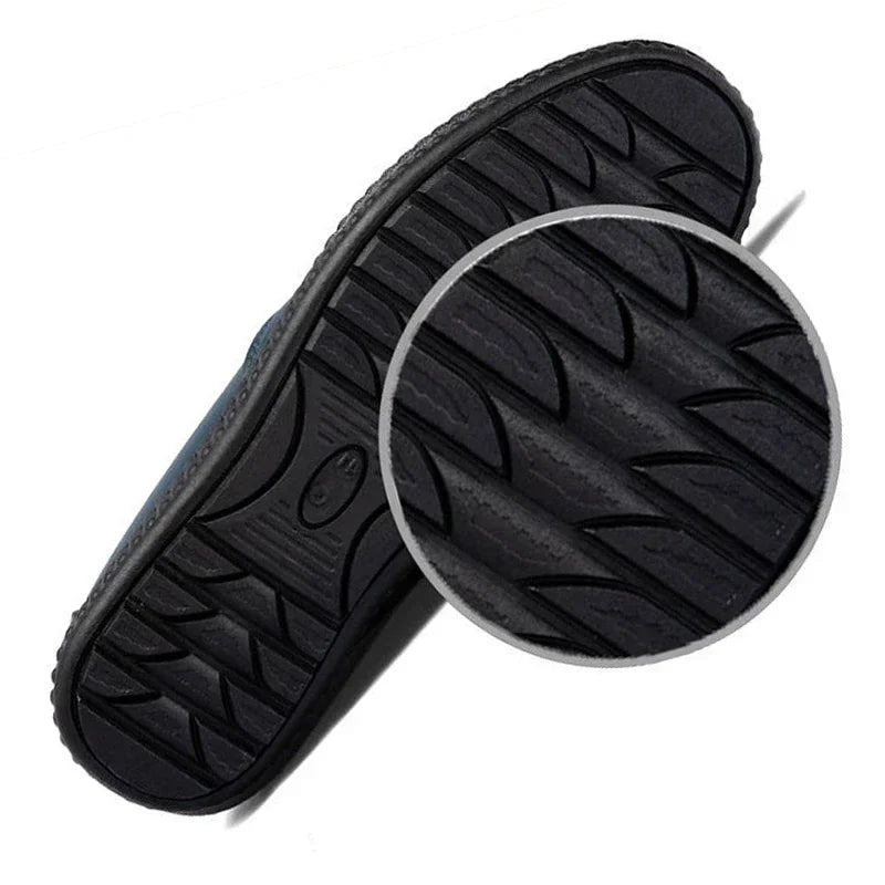 Mens Leather Shoes Slip on Comfortable Casual Flats Fashion 2024 Breathable Dress Shoes Male Loafers Men Driving Zapatos