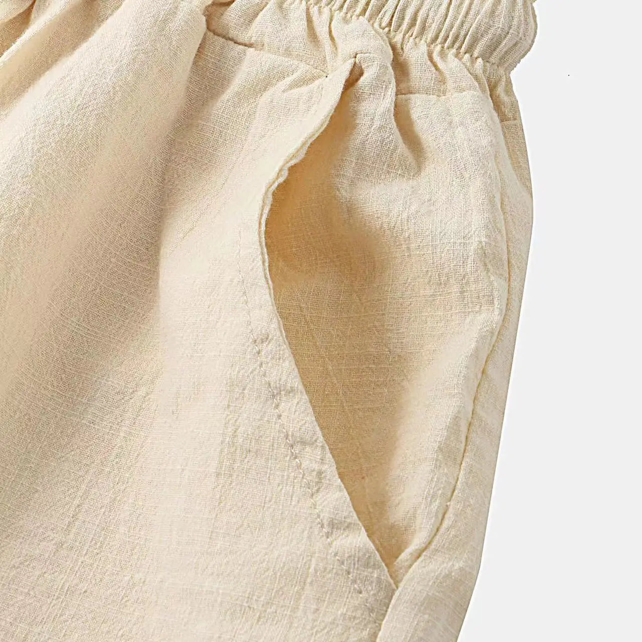 Cotton Linen Men Outfit Set Summer Casual Loose Single Breasted Men's Shirt Shorts 2 Pcs Sets Solid Beach Wear Short Sleeve Suit
