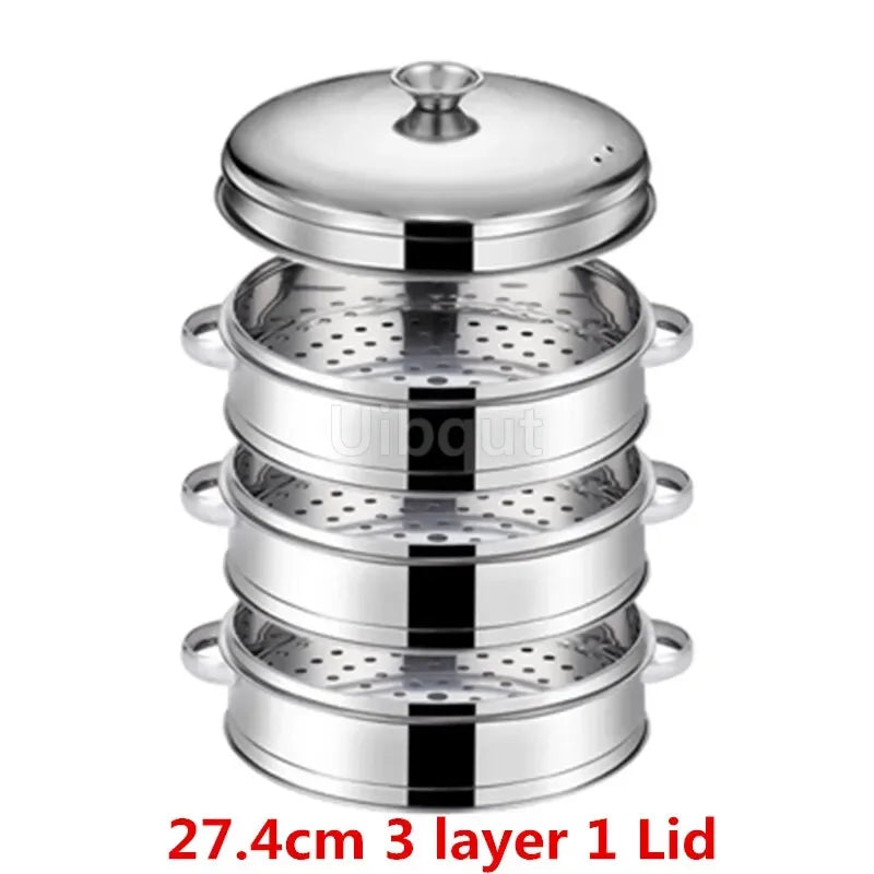 Stainless Steel Pot Steamer Rice Cooker Food Steaming Grid with Double Ear Drain Basket Kitchen Cooking bamboo steamer cooker