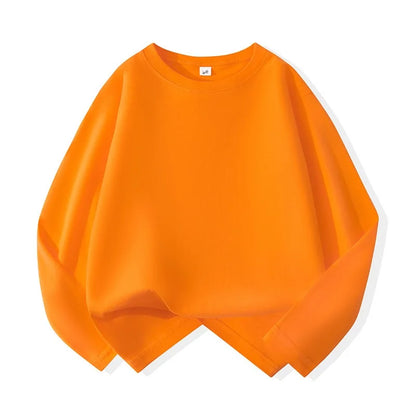 Girls Boys Long Sleeve T-Shirts Casual Kids Pure Cotton O-neck Solid Tee Tops Spring Blouse T Shirt for Teens Girl Clothes 3-14Y