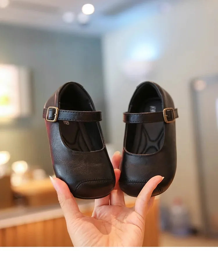 New Baby Shoes Leather Baby Girl Autumn Rubber Sole Anti-slip Multicolor Elegant Toddler First Walkers Newborn Crib Toddler Shoe