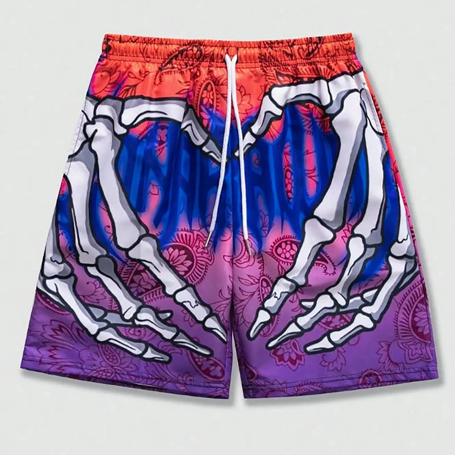 Men’S Hiking Pants Men Swim Trunks Board Shorts Summer Beach Shorts With Hand Print For Men Summer Wearing Ropa Hombre