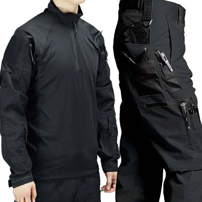 Outdoor Combat Tactical Suits Wear Resistant T-Shirt + Cargo Pants Men Clothes Shirts Airsoft Paintball Hunting Clothes