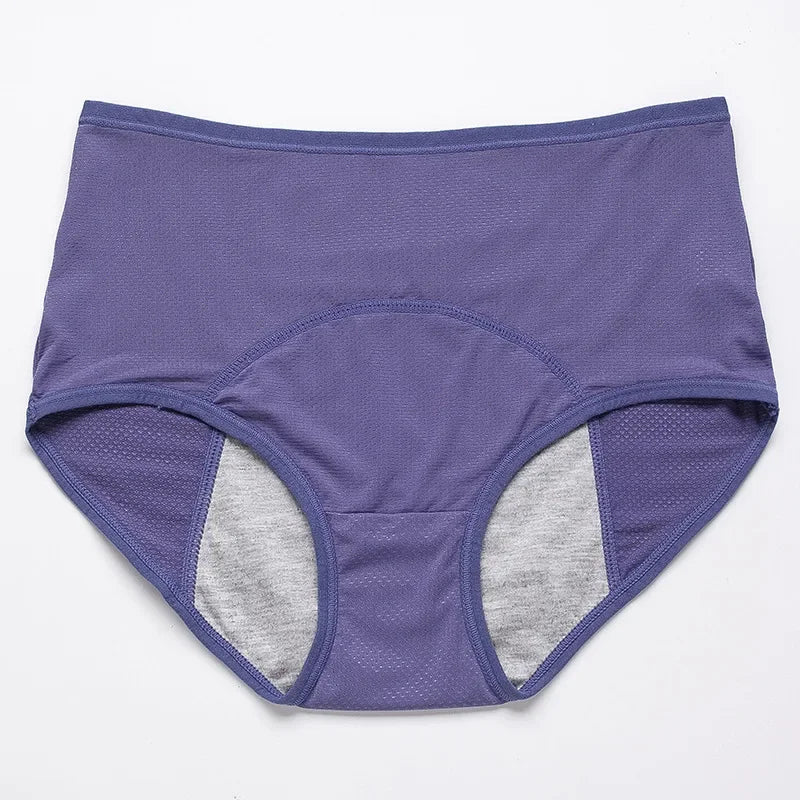 Period Underwear for Women 4 Layer Leakproof Cotton Panties Postpartum Menstrual Overnight Absorbent Underwear Seamless Moisture
