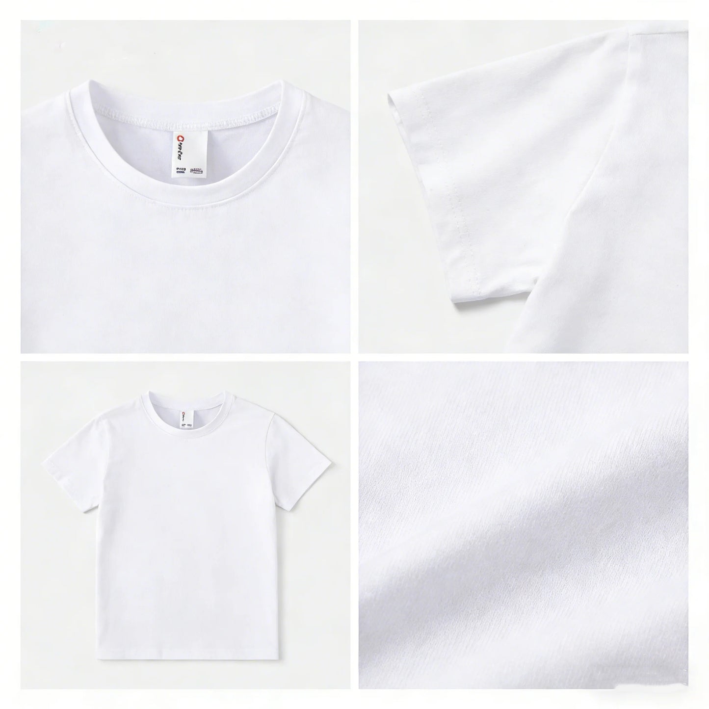 Girls Boys Short Sleeve T Shirts Kids Pure Cotton Summer Oversized Tops Children Teens Solid Casual Crewneck Basic Tees 3-14Y