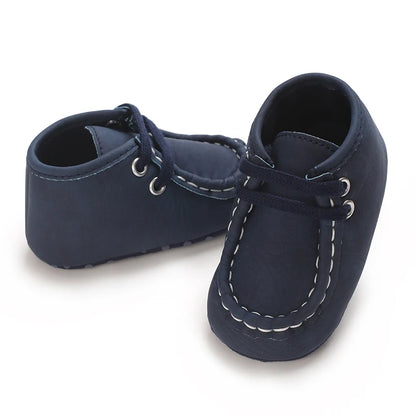 Classic Casual  Baby Shoes for Boys 0-1 Year Old Lace-Up Spring Autumn Soft Sole Comfortable Casual Walking Shoes