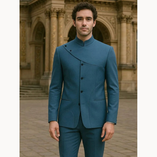 Charming Men's Suits Customized High Fashion Single-breasted Two Pieces (Jacket+Pants) Male Smart Casual Simple Straight Set