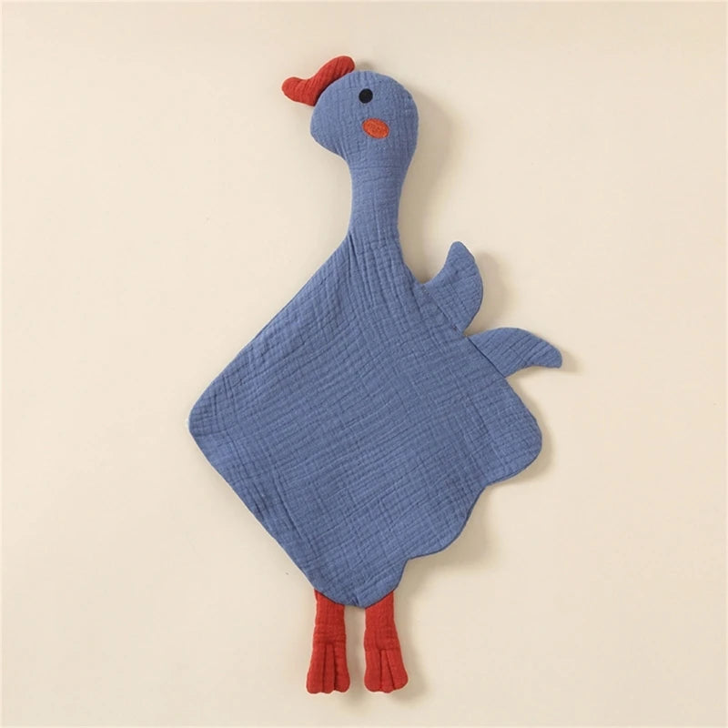 Stuffed Goose Baby Towel Cotton Baby Sleeping Cuddling Security Blanket Newborn Soothe Appease Towel Kids Face Towel Washcloth