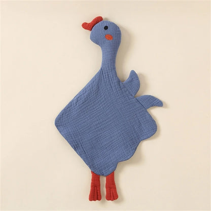 Stuffed Goose Baby Towel Cotton Baby Sleeping Cuddling Security Blanket Newborn Soothe Appease Towel Kids Face Towel Washcloth