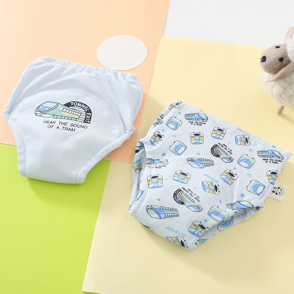 10 Pcs Reusable Baby Training Pants Washable Kids Cloth Diaper Nappies Changing Underwear Infant Toddler Potty Training Panties