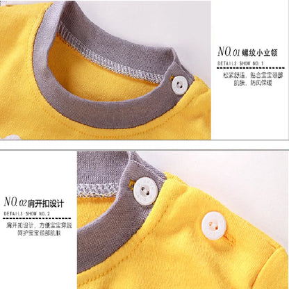 Autumn Kids Cartoon Pajama Sets Spring Girls Boys Print Sleepwear Suits Baby Long Sleeve T-Shirt+Pants 2Pcs Outfits Clothes 0-8Y