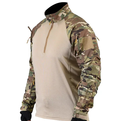 Tactical Suit Men Hunting Training Shirt Pants 2 Piece Sets Outdoor Hiking Camouflage Quick-dry Ripstop Outdoor Sport Uniform