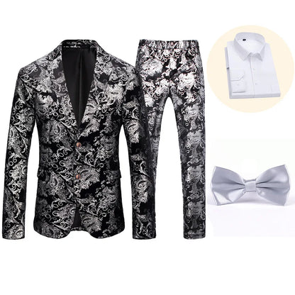 2026 Men's Suit Two Piece Sets Single-breasted Blazer Jackets and Pants Wedding Suits for Men Party Banquet Tuxedo Dress Outfits