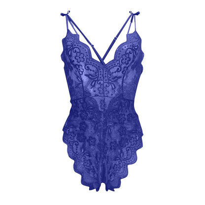 Women Lingerie Short Lightweight Nightgown Flower Lace Underwear Babydoll V Neck Sleepwear Strap Chemise, Add Female Charm