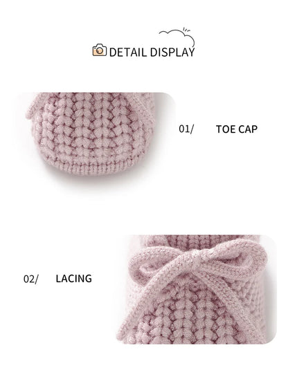 Infant Baby Shoes Knitted Newborn Boys Girl Footwear Fashion Solid Shallow Boots Shallow Kid 0-18M Clothing Accessories Handmade