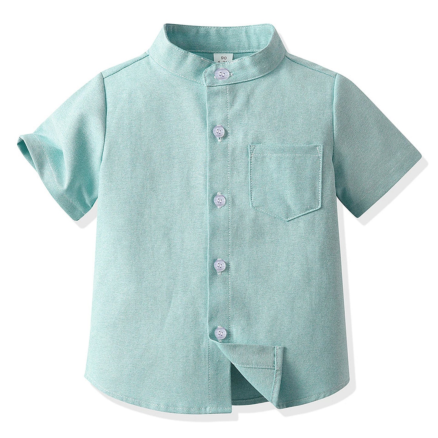 Girls' School Uniform,Long/Short Sleeve Blouse,Single Breasted High Collar Boys Shirts,Formal Kids Button-Down Gentleman Tops