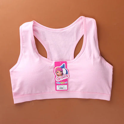 Teen Girls Underwear Teenage Adolescente Cotton Bra Summer Thin Puberty Tank Tops Cheap Stuff Dropshipping KF015