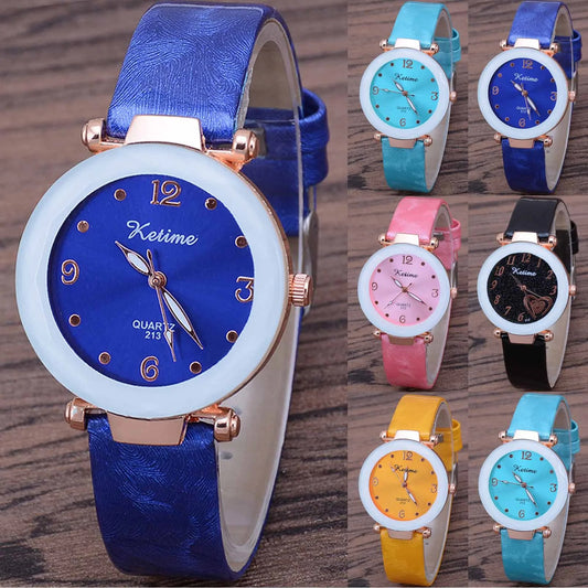 Woman Watch Number Scale Fashion Quartz Watch For Women 50m Waterproof Luxury Business Ladies Leather Hand Clock
