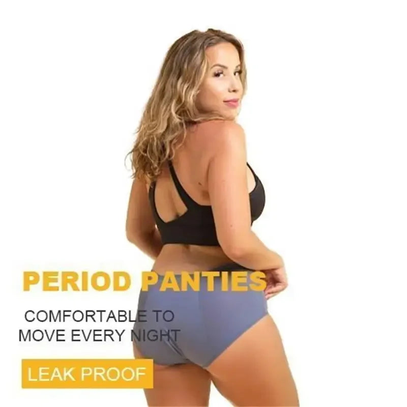 Period Underwear for Women 4 Layer Leakproof Cotton Panties Postpartum Menstrual Overnight Absorbent Underwear Seamless Moisture