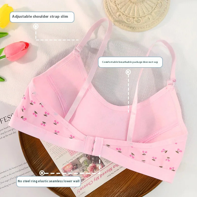 Teenage Girls Underwear 3PCS Developmental Small Undershirt Female Big Boy Elementary School Students Cotton 10-13 Years Old Bra
