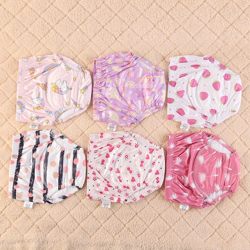 10 Pcs Reusable Baby Training Pants Washable Kids Cloth Diaper Nappies Changing Underwear Infant Toddler Potty Training Panties