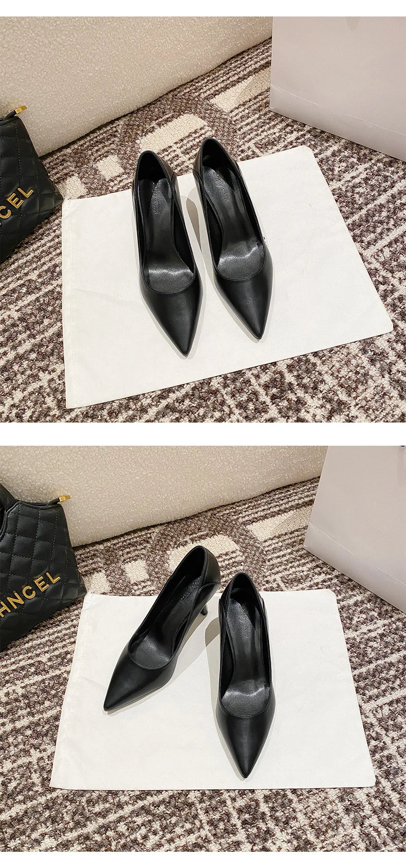 Female Heels Women Shoes Brand Women Pumps Office Ladies Working Shoes Solid Pointed Toe Dress Shoes Spring Autumn Plus Size 43