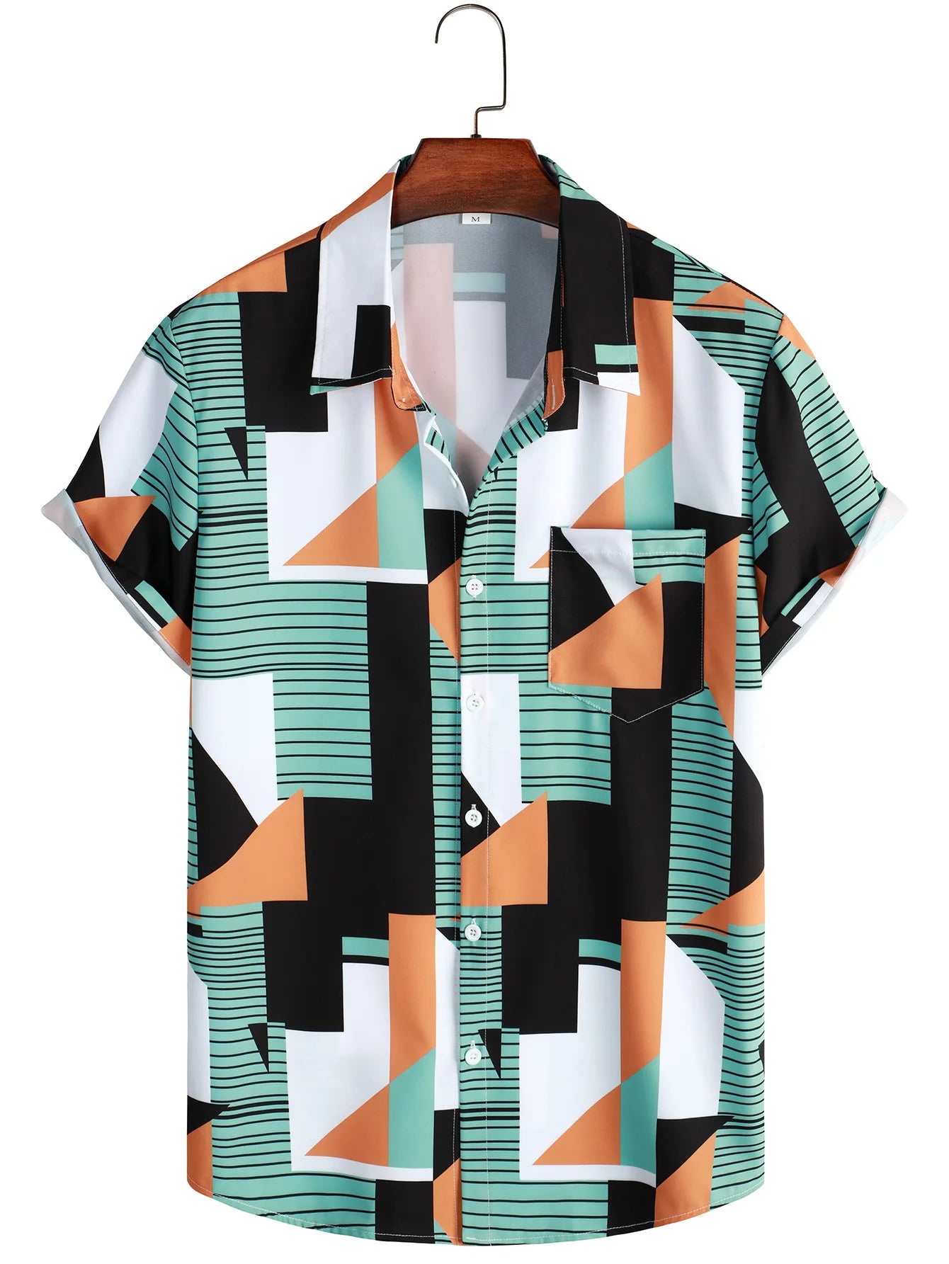 Men's Summer Hawaiian Style Loose Short Sleeve Casual Shirts Fashion 3D Print Vacation Beach Shirt Tops Breathable Blouses Male