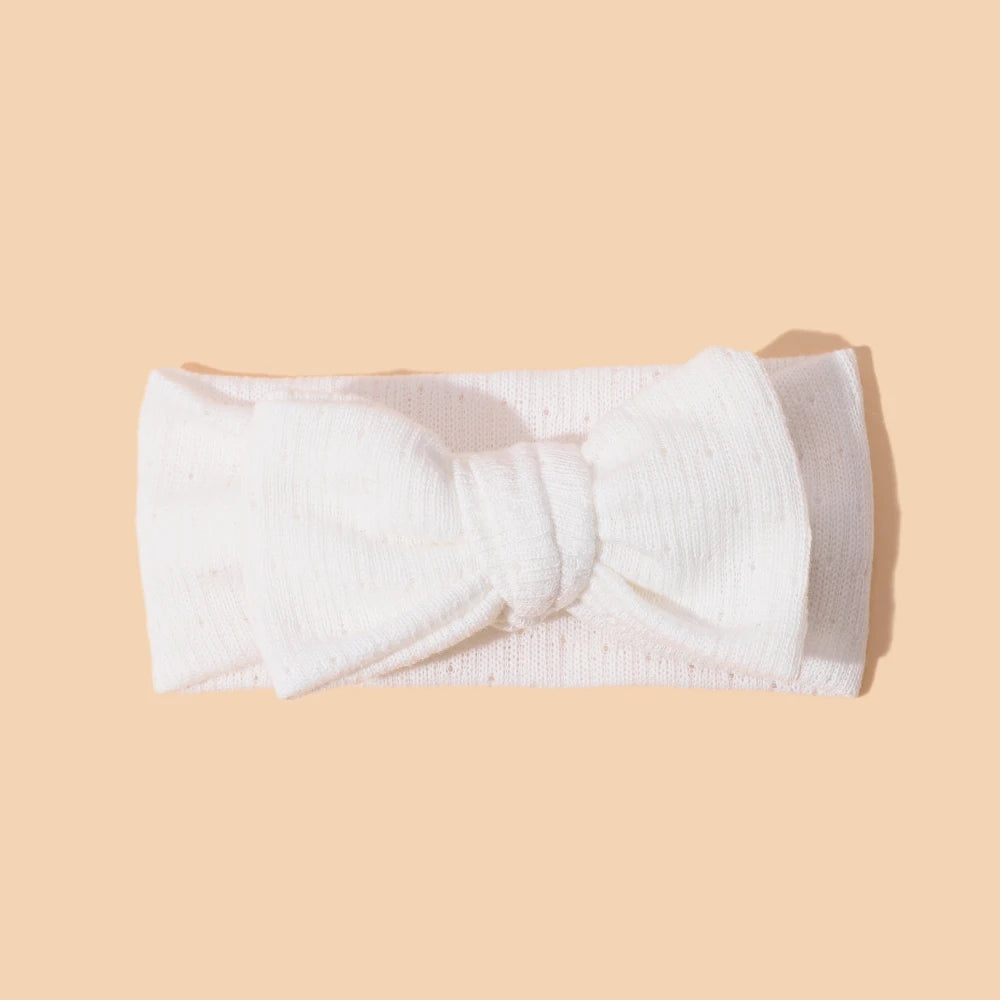 Baby Girl Hair Accessorie Solid Elastic Bow Hair Bands for Girls Soft Comfortable Baby Headband Cute Infant Photography Props
