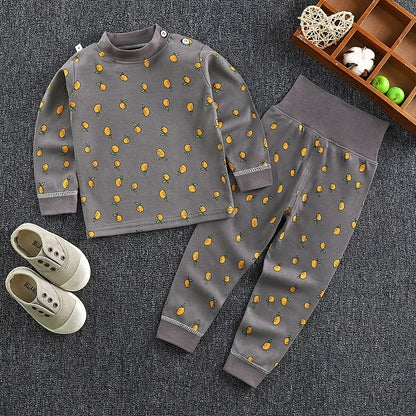 Baby Pajamas Children's Underwear Suit Boys and Girls' Pure Cotton High-waisted Autumn Clothes Autumn Pants Home Clothes